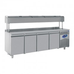  CSA CS-TEK 4-700-YM Yükseltilmiş Make Up Buzdolabı, 4 Kapılı, 632 L